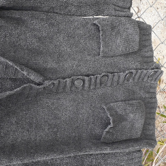 Merona Grey Light Pea Coat, Size M - Picture 3 of 8